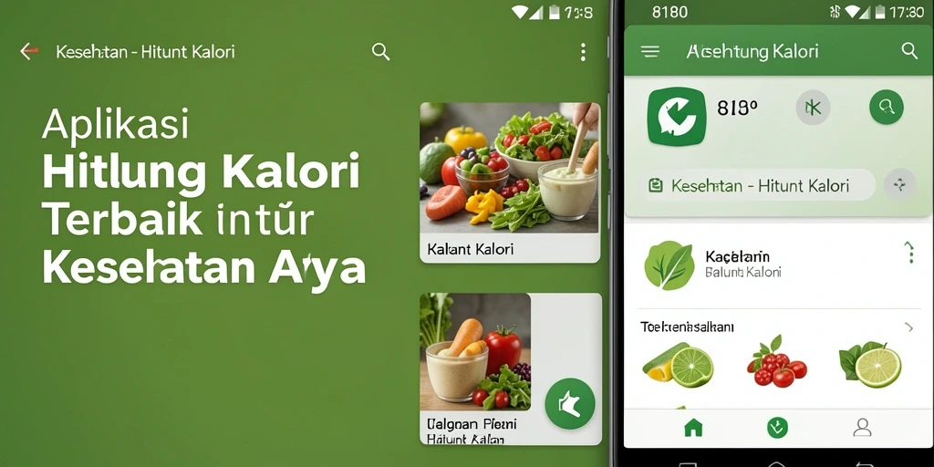 Antarmuka aplikasi 8180 yang intuitif untuk menghitung kalori dengan mudah.