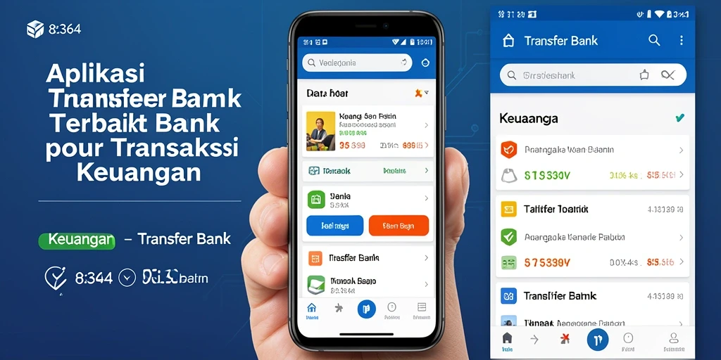 Tampilan antarmuka aplikasi Transfer Bank yang intuitif dan modern.