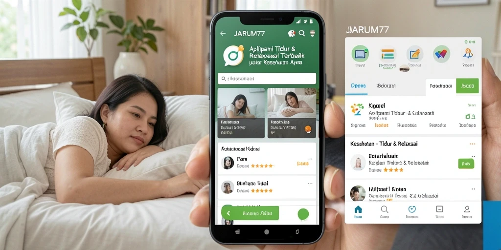 Tampilan antarmuka JARUM77 yang sederhana dan menenangkan.
