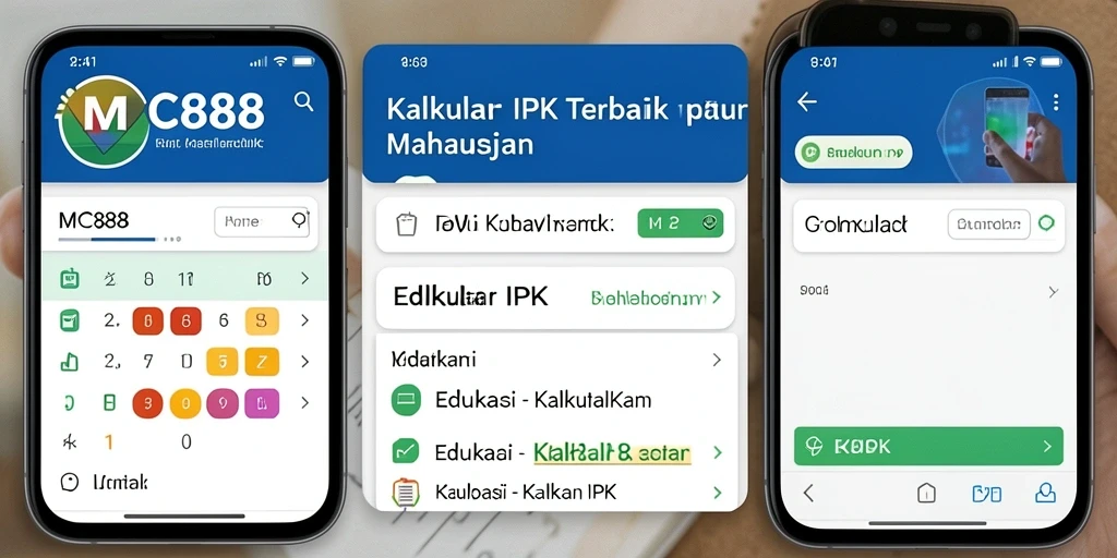 Antarmuka aplikasi MC888 Kalkulator IPK yang sederhana dan efisien.