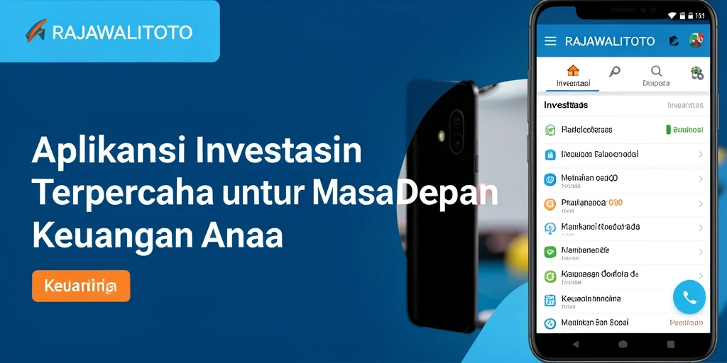 Antarmuka aplikasi RAJAWALITOTO untuk memudahkan investasi.