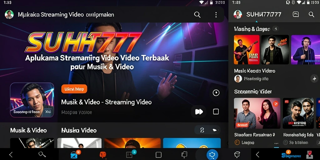 Tampilan antarmuka SUHU777 yang intuitif untuk Streaming Video.
