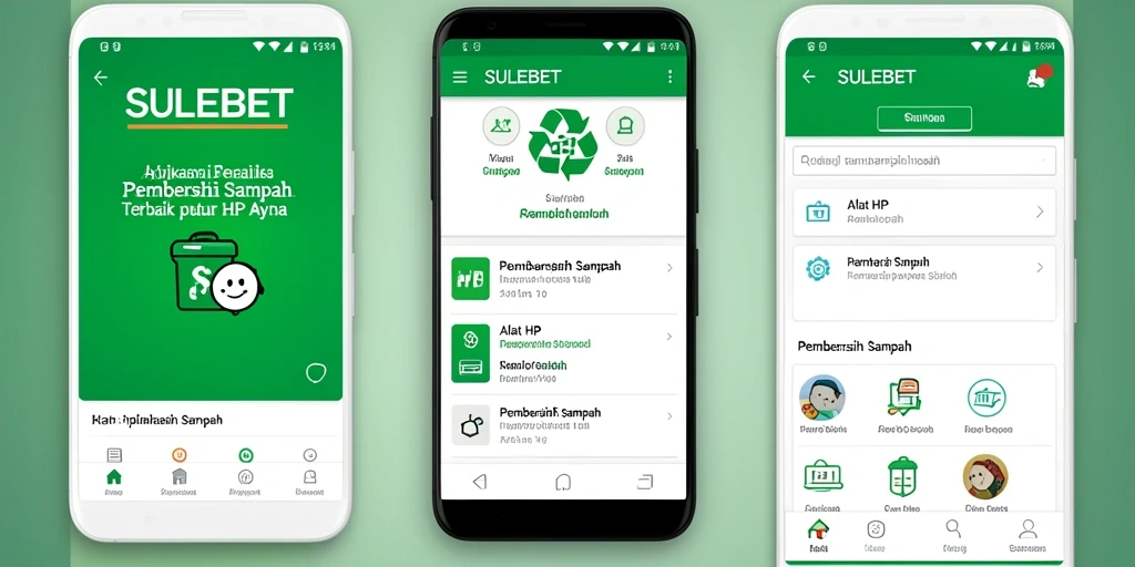 Antarmuka SULEBET yang modern dan mudah digunakan untuk pembersihan sampah.